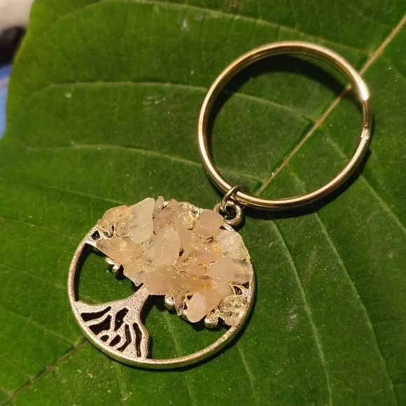 Tree of Life Keychain with Crystal Accents - Picture 3 of 3